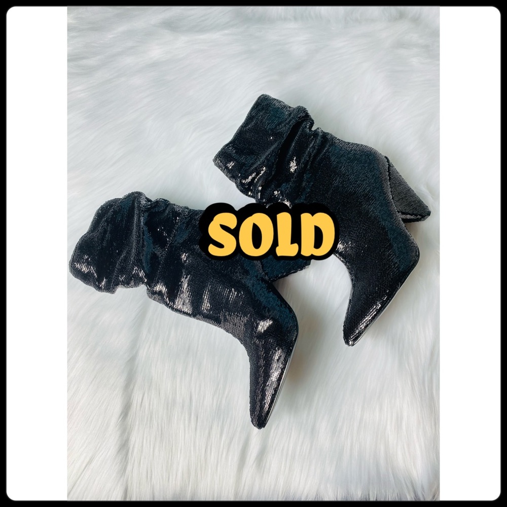 GUESS  NAKITTA SEQUIN SLOUCHY BOOTIES size: 5